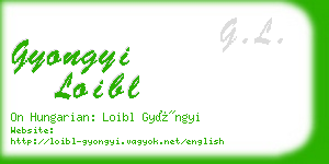 gyongyi loibl business card